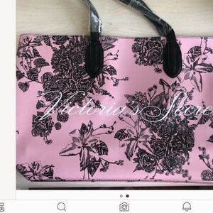 Victoria's Secret Pink Floral Script Tote